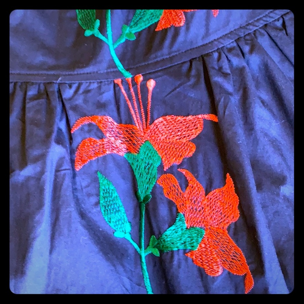 Gorgeous embroidered dress with pockets!